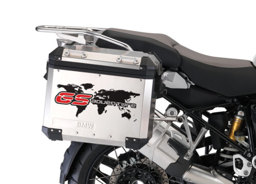 BSTI 3778 BMW GS Alluminium Panniers The World GS Adventure Stickers Red 02