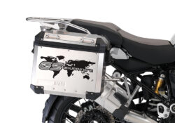 BSTI 3778 BMW GS Alluminium Panniers The World GS Adventure Stickers Silver 02