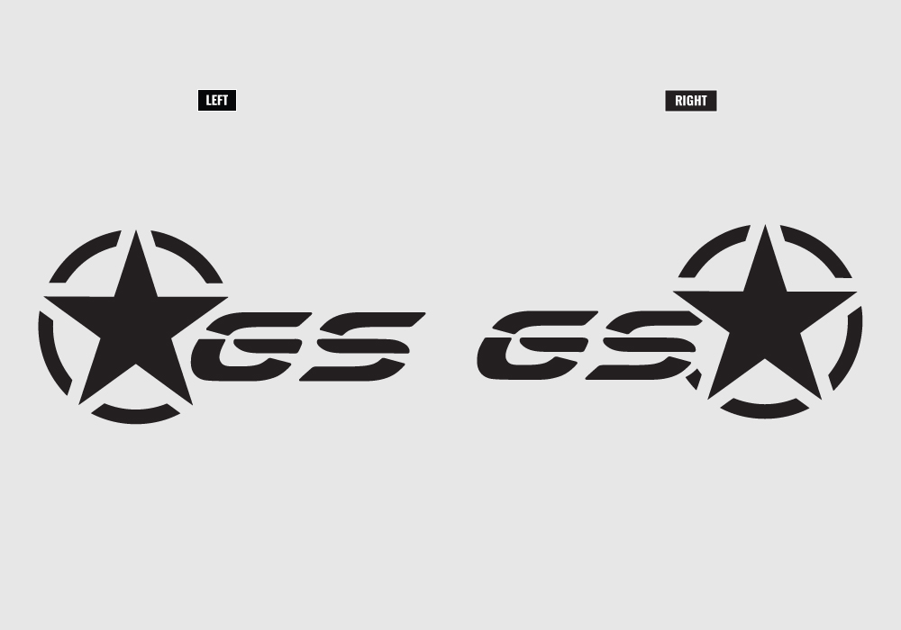 BSTI 3779 BMW GS Alluminium Panniers GS Star Stickers z 03