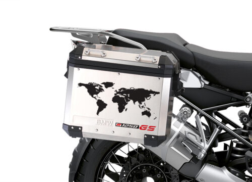BSTI 3780 BMW GS Alluminium Panniers The World R1250GS Stickers Red 02