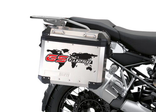 BSTI 3781 BMW GS Alluminium Panniers The World GS R1250 Stickers Red 02