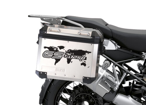BSTI 3781 BMW GS Alluminium Panniers The World GS R1250 Stickers Silver 02