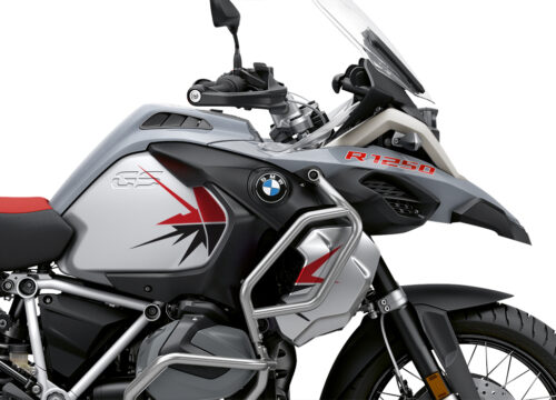 BKIT 3767 BMW R1250GS Adventure Ice Grey Spike V2 Red Black Stickers Kit 02