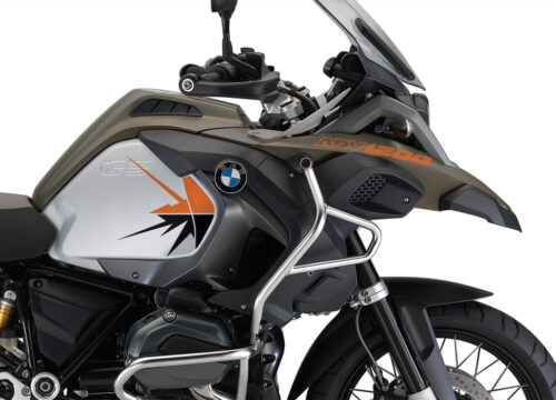 BKIT 3793 BMW R1200GS Adventure Olive Green Spike V2 Orange Black Stickers Kit 02