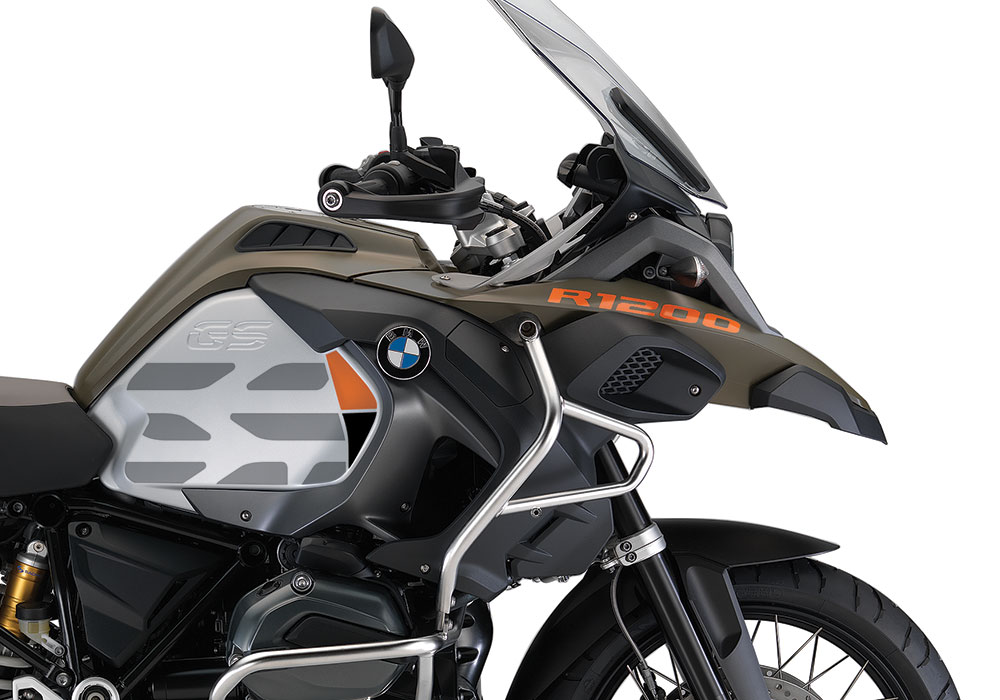BKIT 3859 BMW R1200GS LC Olive Matte GS Lines Style HP Orange Black 02
