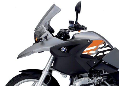 BKIT 3899 BMW R1200GS 2004 2007 Granite Grey Style Anniversary LE Orange Side Tank Stickers 02