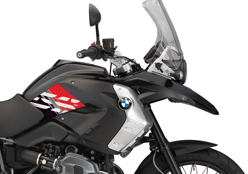 BKIT 3928 BMW R1200GS 2008 2012 Triple Black Style Anniversary LE Red Stickers 02