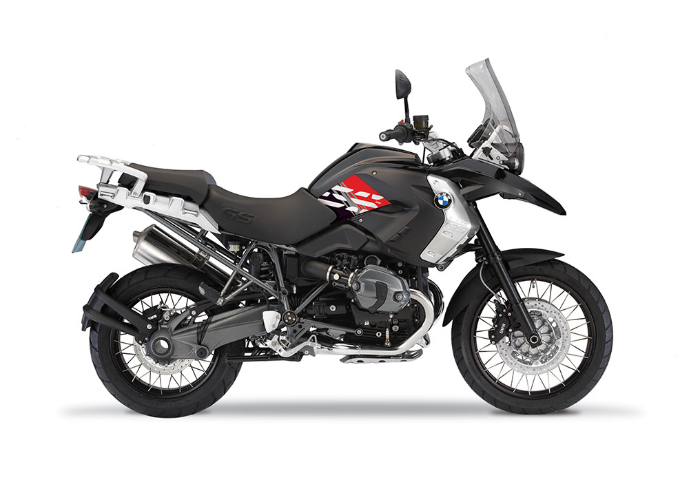 BKIT 3928 BMW R1200GS 2008 2012 Triple Black Style Anniversary LE Red Stickers