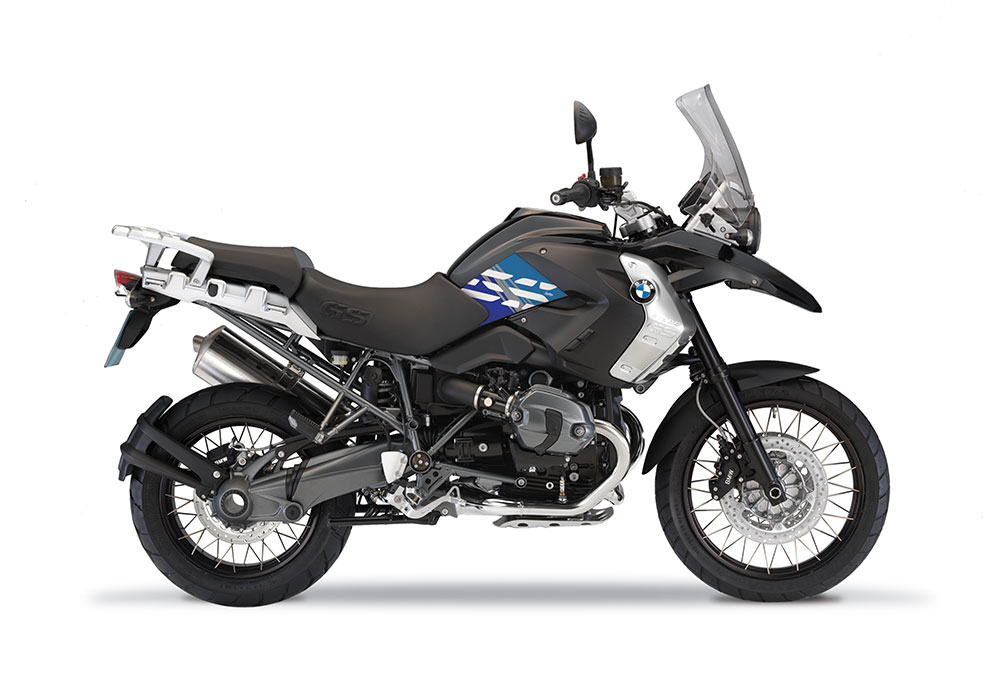 BKIT 3929 BMW R1200GS 2008 2012 Triple Black Style Anniversary LE Blue Stickers