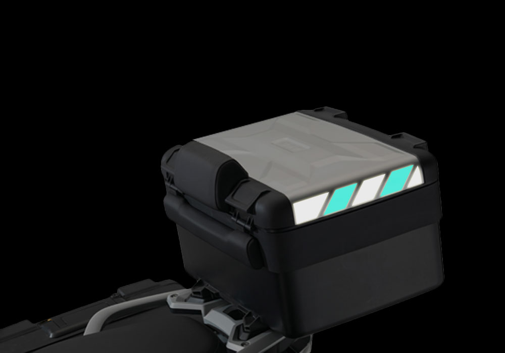 BSTI 3885 BMW Vario Top Box Black Blue Reflective Stripes 02