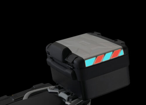 BSTI 3888 BMW Vario Top Box Blue Red Reflective Stripes