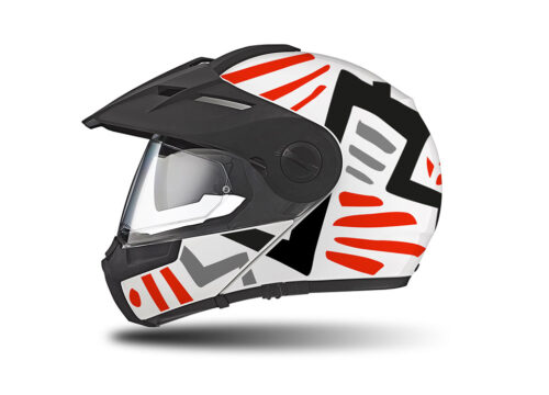 HEL 3938 Schuberth E1 Helmet White Massai Red Black Grey
