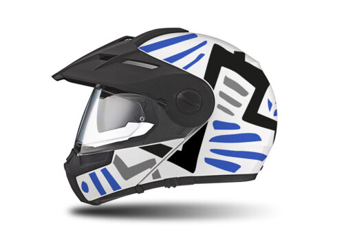 HEL 3939 Schuberth E1 Helmet White Massai Blue Black Grey