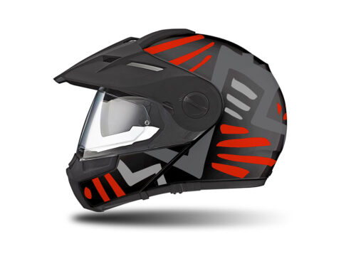 HEL 3944 Schuberth E1 Helmet Black Massai Red Grey Silver