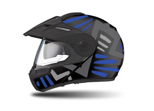 HEL 3945 Schuberth E1 Helmet Black Massai Blue Grey Silver