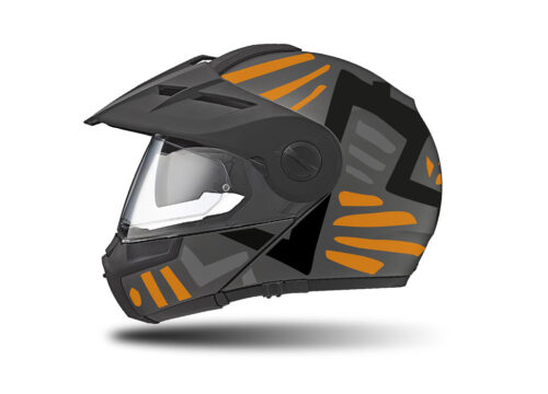 HEL 3962 Schuberth E1 Helmet Anthracite Massai Orange Silver Black