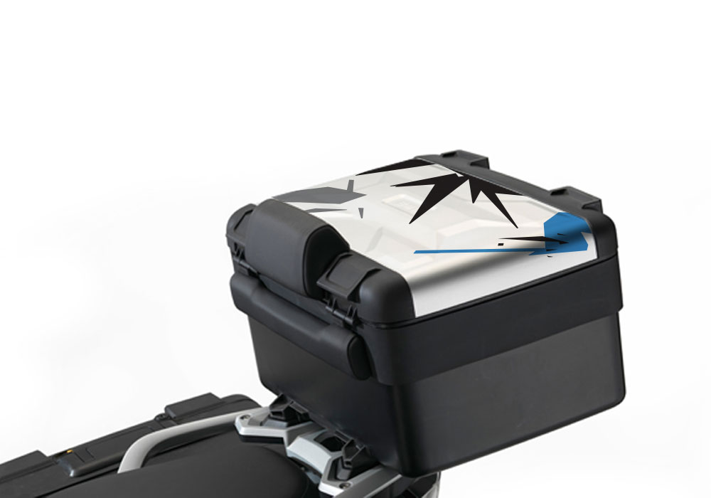 BKIT 4017 Vario Top Box Safari Cobalt Blue Black Grey Stickers Kit Cor