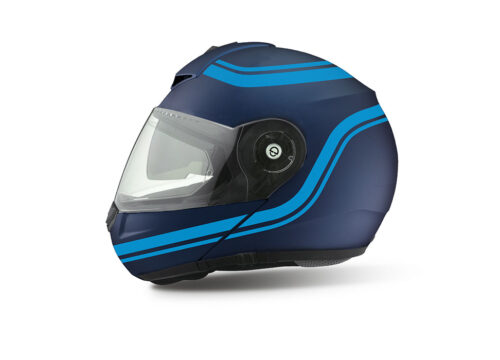 HEL 3998 Shuberth C3 Pro Blue Retroline V6 light blue gloss Stickers