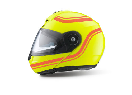 HEL 3999 Shuberth C3 Pro Fluo Retroline V6 Fluo Red Stickers