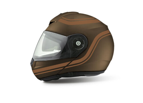 HEL 4002 Shuberth C3 Pro Mettal Retroline V6 Brown Metallic Stickers