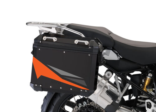 BSTI 4058 BMW Aluminum Panniers Black Alive Series Orange Grey Silver 02
