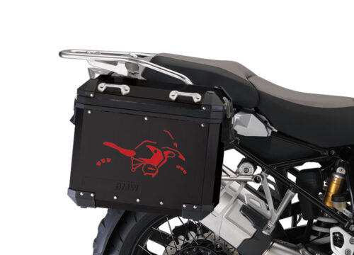 BSTI 4063 BMW ALUMINUM SIDE PANNIERS BLACK BIKE STICKERS Red 02