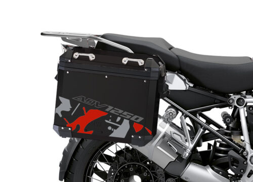 BSTI 4078 BMW Aluminum Panniers Safari Red Grey silver 02