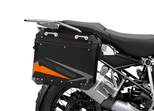 BSTI 4088 BMW Aluminum Panniers Spike Orange Grey Silver 02