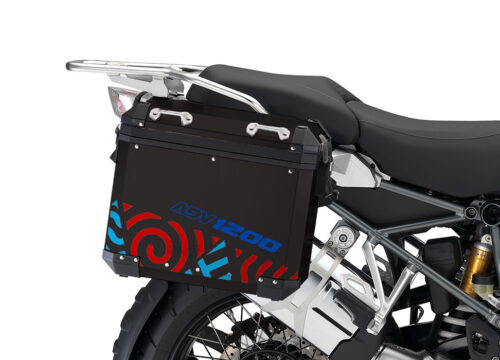 BSTI 4151 BMW Aluminum Panniers Four Elements Red Blue Light Blue 02 1
