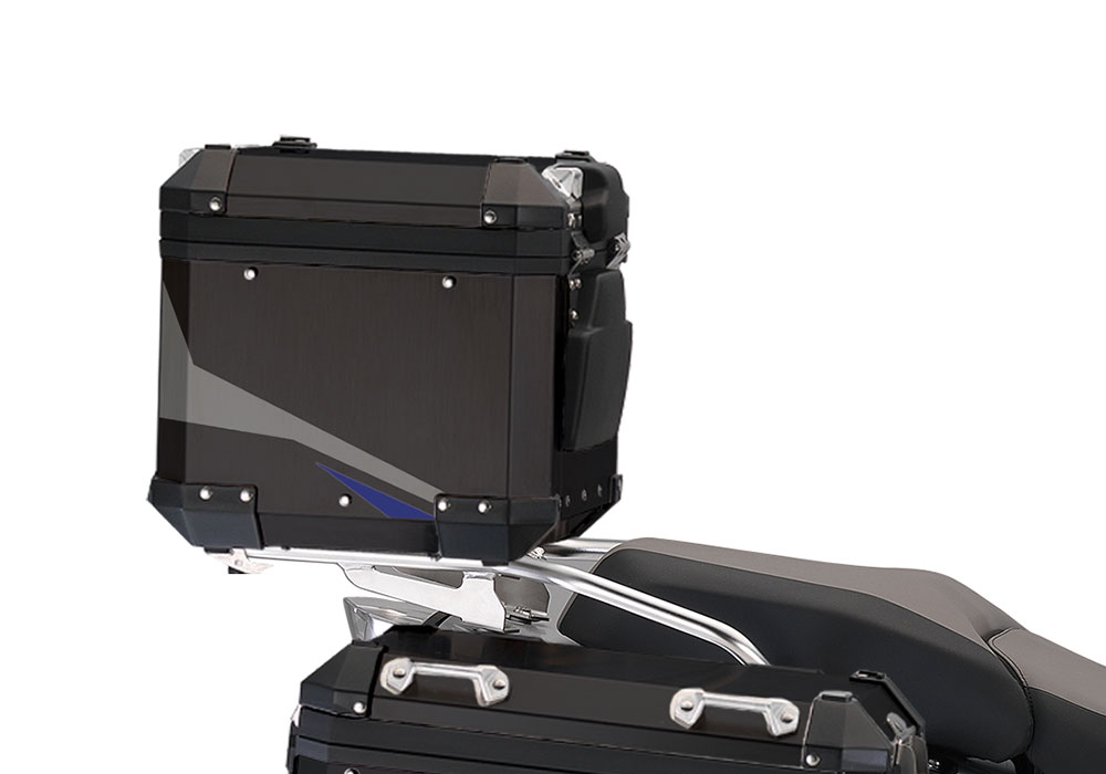BSTI 4125 BMW Aluminum Top Box Black Blue Silver 03