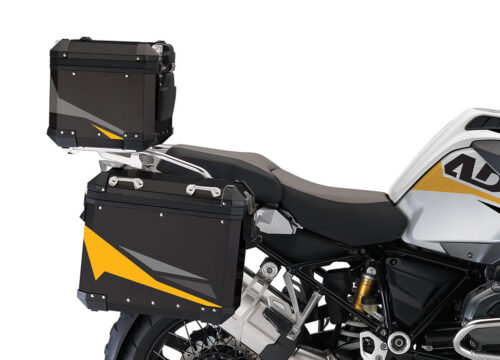 BSTI 4126 BMW Aluminum Top Box Black Yellow Silver 02