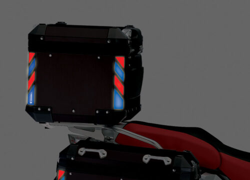 BSTI 4132 BMW Top Box Black Blue Red Reflective Strips night 04