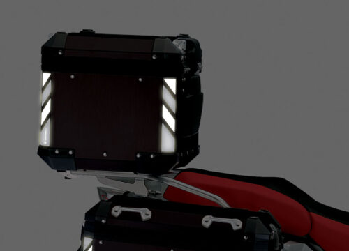 BSTI 4134 BMW Top Box Black Black White Reflective Strips NIGHT 04