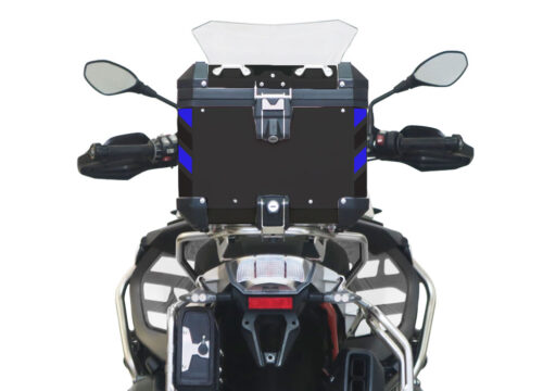 BSTI 4135 BMW Top Box Black Black Blue Reflective Strips Rear 05