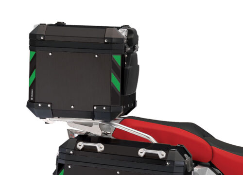 BSTI 4136 BMW Top Box Black Black Green Reflective Strips day 03