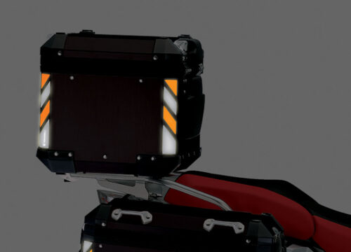 BSTI 4138 BMW Top Box Black Black Orange Reflective Strips Night 04