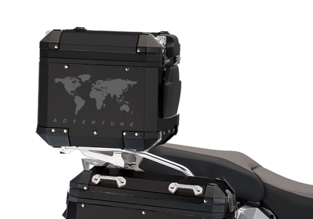BSTI 4177 BMW Top Box The Globe Stickers Dark Silver 02