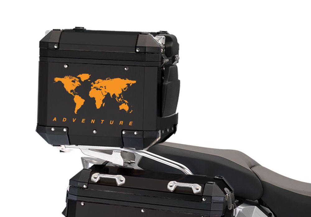 BSTI 4177 BMW Top Box The Globe Stickers Orange 02