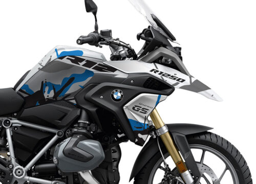 SIG 1108 02 BMW R1250GS Light White Safari R12 Blue Stickers Kit 02