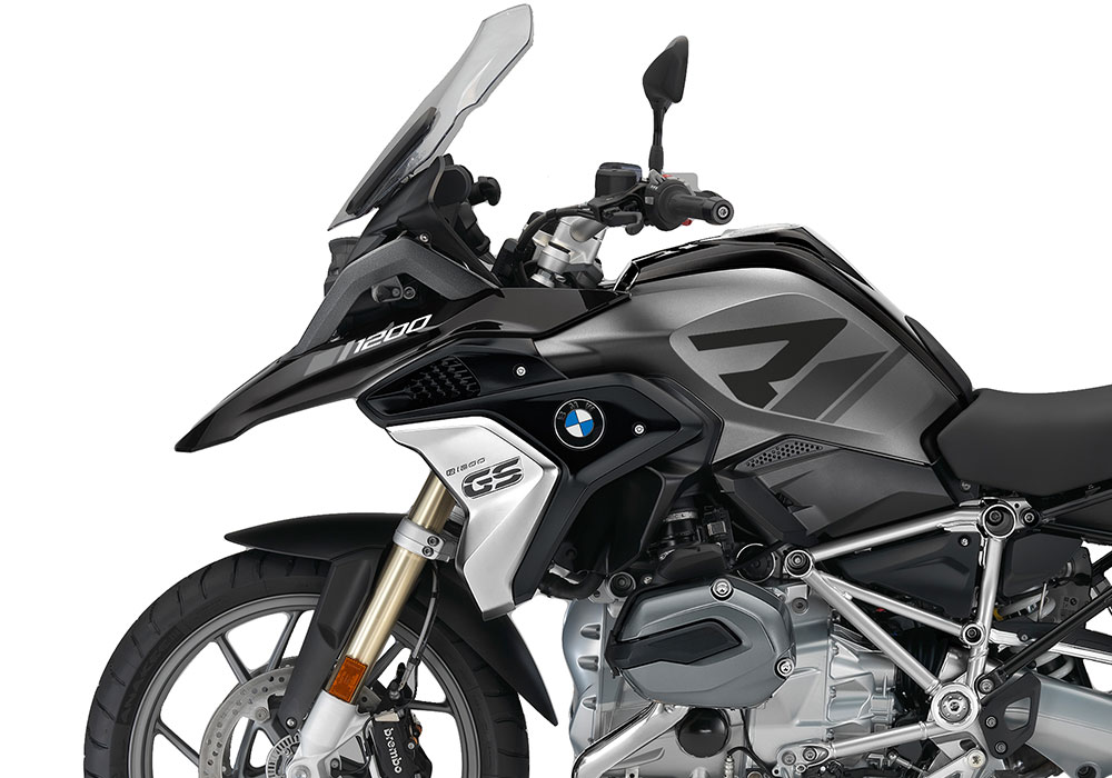 SIG 1115 01 BMW R1200GS 2017 2018 R LINE Grey Variation Stickers Black Storm Left 02