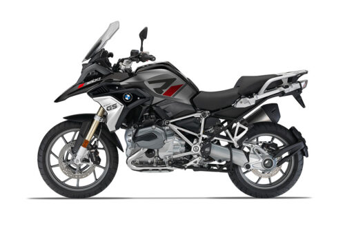 SIG 1116 01 BMW R1200GS 2017 2018 R LINE Grey Red Stickers BLACK STORM left