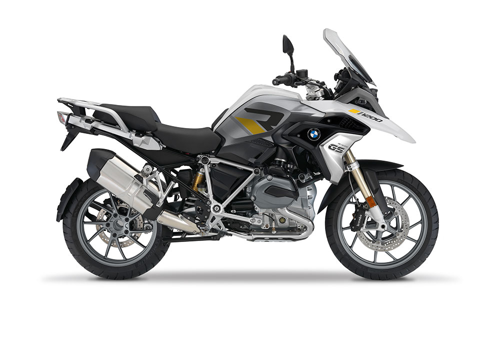 SIG 1118 01 BMW R1200GS 2017 2018 R LINE Grey Yellow Stickers Alpine White