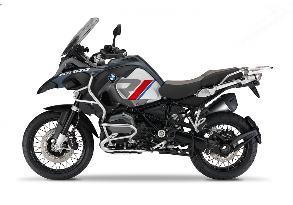 SIG 1120 01 BMW R1200GS Adv R LINE Grey Red Blue Stickers Ocean Blue left