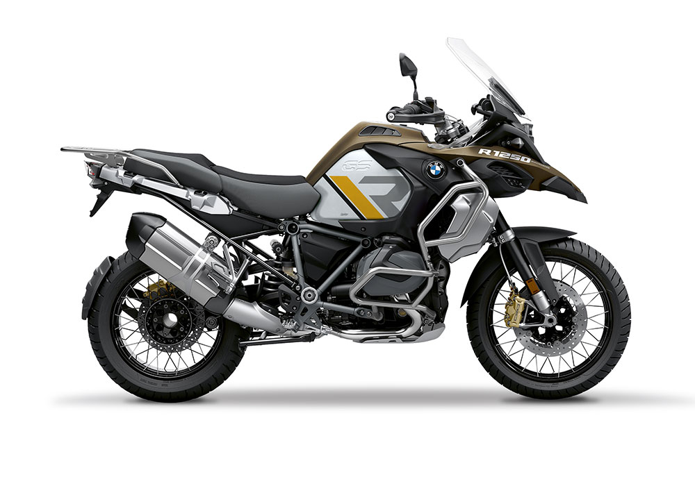 SIG 1123 02 BMW R1250GS Adv R LINE Grey Yellow Black Stickers Style Exclusive silver Tank Right