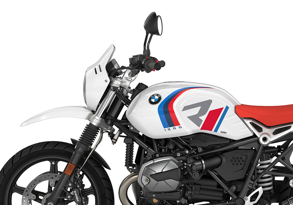 SIG 1124 01 BMW RnineT Urban GS R LINE Grey Red Blue Grey Stickers Light White Left 02