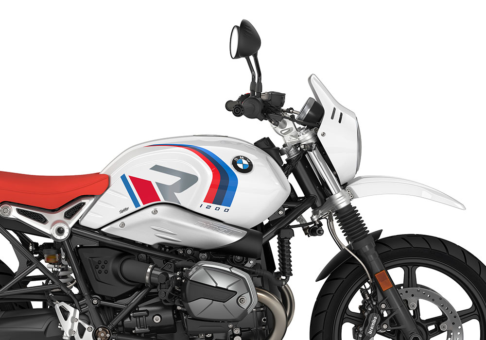 SIG 1124 01 BMW RnineT Urban GS R LINE Grey Red Blue Grey Stickers Light White Right 02