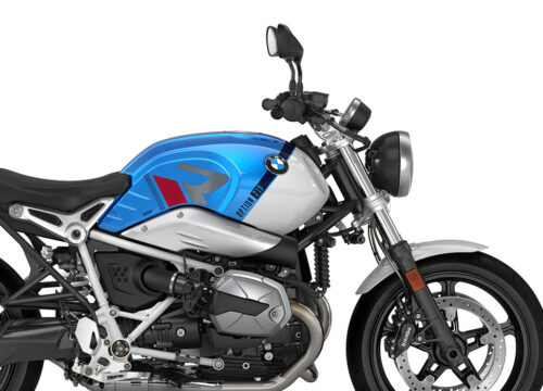 SIG 1124 02 BMW RnineT Pure R LINE Grey Red Blue Grey Stickers Cosmic blue Metallic Right 02