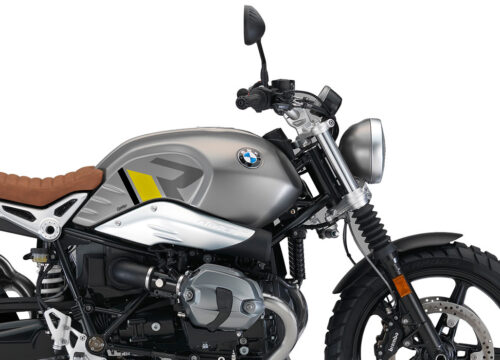 SIG 1127 03 BMW RnineT Scrambler R LINE Grey Yellow Black Grey Stickers Monolith Metallic right rear 02