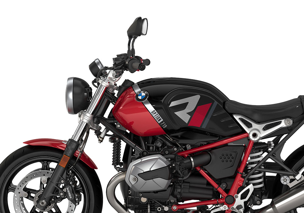 SIG 1129 02 BMW RnineT Pure R LINE Grey Red Stickers Black Storm Metallic Racing Red Left 02