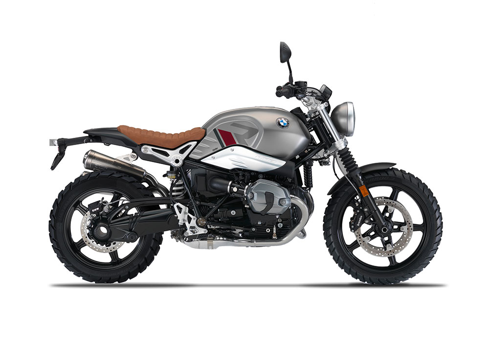 SIG 1129 03 BMW RnineT Scrambler R LINE Grey Red Grey Stickers Monolith Metallic right rear